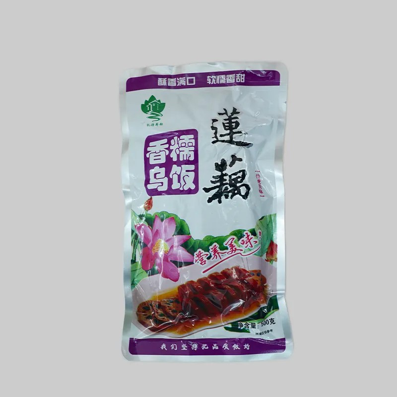 Лотосовый корень с начинкой из чёрного клейкого риса