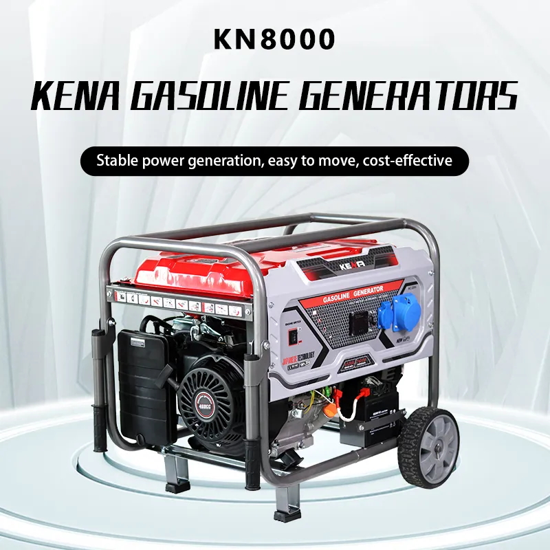 KN8000(высококачественный бензиновый генератор 3–9 кВт, 220 В / 230 В, бытовой бензиновый генератор с электростартером)